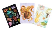 Art of Nature: Under the Sea Sewn Notebook Collection (Set of 3): (Cute Stationery Gift, Gift for Girls, Notebooks)
