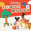 Scrabble First Words Interactive Books for Kids Ages 0+ First Words Board Books for Kids Educational Board Books for Kids