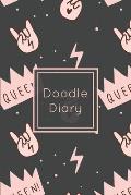 Doodle Diary: Writing Prompts & Blank Lined Drawing Pages, Girls Gift, Notebook, Journal, Book