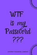 WTF Is My Password: Internet Password Logbook- Purple