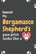 Damn!! my Bergamasco Shepherd's paw print looks like a: For Bergamasco Shepherd Dog Fans