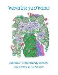 Winter Flowers: Adult Coloring Book