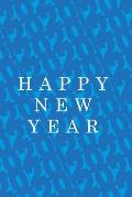 Happy new year 2020: Blue color