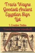 Travis Wayne Goodsell Ancient Egyptian Sign List: I. Creation Deities