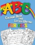 ABC Coloring Book and Latter Writing for kids: High-quality black&white Animal Alphabet coloring book for kids, Big and simple illustrations