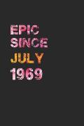 Epic Since July 1969: Awesome ruled notebook