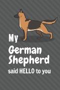 My German Shepherd said HELLO to you: For German Shepherd Dog Fans