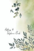 Address and Telephone book: Beautiful Floral Notebooks for Keeping Track of Addresses, Email, Mobile, Work & Home Phone Numbers