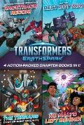 Transformers Earthspark 4 Action-Packed Chapter Books in 1!: Optimus Prime and Megatron's Racetrack Recon!; The Terrans Cook Up Some Mischief!; May th