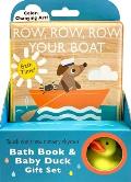 Touch and Trace Nursery Rhymes: Row, Row, Row Your Boat Bath Book & Baby Duck Gift Set