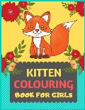 Kitten Colouring Book For Girls: Cat coloring book for kids & toddlers -Cat coloring books for preschooler-coloring book for boys, girls, fun activity