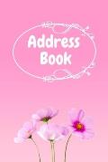 Address Book: : Pink Flower Notebook Perfect for Keeping Track of Addresses, Email, Mobile, Work & Home Phone Numbers