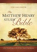 Bible Kjv Black Red Letter Matthew Henry Study