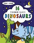 Stained Glass Coloring Dinosaurs