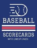 Baseball Scorecards With Lineup Cards: 50 Scoring Sheets For Baseball and Softball Games (8.5x11)