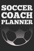 Soccer Coach: Black Coach Book for Soccer Game Planning and Training