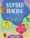 Number Tracing Practice for preschoolers on the move