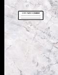 Graph Paper Notebook: Marble Cover Design - Quad Ruled - 120 Pages - 8.5 X 11 - Matte Finished Soft Cover