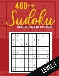 Sudoku: Hard Level for Adults All 9*9 Hard 480++ Sudoku level: 1- Pocket Sudoku Puzzle Books - Sudoku Puzzle Books Hard - Larg