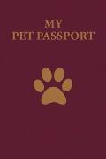 My Pet Passport: Record your pet Medical Info: Vaccination, Weight, Medical treatments, Vet contacts and more... Look the description.