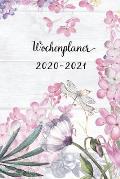 Wochenplaner 2020-2021: Netter Lila Blumen und Kolibri Wochen - und Monatsplaner - Terminkalender Tagesplaner - ein Liebevolles Geschenk f?r F