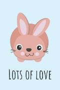 Lots Of Love: Cute Bunny With Love messsage Perfect For Couples 6x9