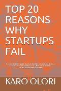Top 20 Reasons Why Startups Fail