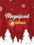 Magnificent Christmas: Adults Christmas Fun Grayscale Coloring Pages, Beautiful Winter Christmas Coloring Book Wonderland of Snowmen, Ice Ska