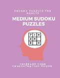 Medium Sudoku Puzzle Book for Adults: Large Print Puzzles with Solved Sudoku Games - Fun & Fitness your brain: Good at Sudoku? Here's some!I Dare you