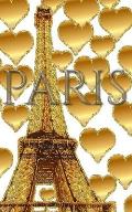 Paris gold glitter Hearts eiffel Tower creative blank journal: Paris gold eiffel Tower creative blank journal