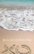 Beach xoxo Blank cream color Page refection notebook: Beach xoxo Blank cream color page Note Book