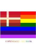 COPENHAGEN DENMARK Gay pride flag blank journal: DENMARK Gay pride flag blank journal