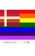 COPENHAGEN DENMARK Gay pride flag blank journal: DENMARK Gay pride flag blank journal