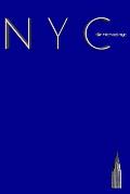 NYC Chrysler building bright blue classic grid page notepad $ir Michael Limited edition: NYC Chrysler building bright blue classic grid page notepad