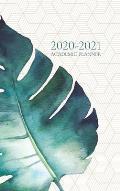 2020- 2021 Academic Planner: Monstera Leaf
