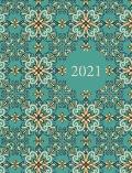 2021 Planner: With Coloured Interiors 8 x 10 (Large) Hardback