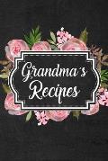 Grandma's Recipes: Adult Blank Lined Diary Notebook, Write in Grandma Favorite Menu, Food Recipes Journal, Family Recipe Book, Cooking Gi