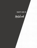 Dot Grid Notebook: Elegant Black Dotted Notebook/JournalLarge (8.5 x 11) Dot Grid Composition Notebook