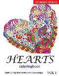 Hearts Coloring Book: 30 Coloring Pages of Heart Designs in Coloring Book for Adults (Vol 1)