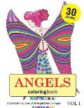 Angels Coloring Book: 30 Coloring Pages of Angel Designs in Coloring Book for Adults (Vol 1)