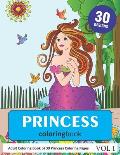 Princess Coloring Book: 30 Coloring Pages of Princess in Coloring Book for Adults (Vol 1)