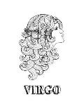 Virgo: Coloring Book with Three Different Styles of All Twelve Signs of the Zodiac. 36 Individual Coloring Pages. 8.5 x 11