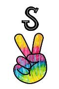 S: Monogrammed Peace Sign Letter S