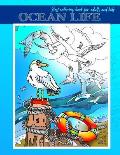 Ocean Life: Ocean Life: Best Coloring Book for Adults and Kids, Beautiful Sea Creatures for Stress Relief and Relaxation (24 Inspi