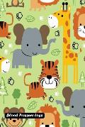 Blood Pressure Log: Animals wildlife cartoon cover