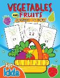 Vegetables and Fruits Connect the Dot for Kids: Education Game Activity and Coloring Book for Toddlers & Kids Christmas Theme