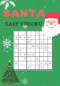 Santa Easy Sudoku: 50 Sudoku Christmas Brain Game