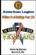American Legion William Paul Stallings Post 126: 2018 Veterans Day Observance