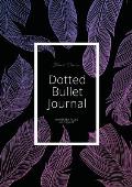 Dotted Bullet Journal: Medium A5 - 5.83X8.27 (Purple Feathers)