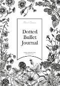 Dotted Bullet Journal: Medium A5 - 5.83X8.27 (Black & White Flowers)